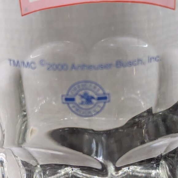 Year 2000 Vintage Official Budweiser Heavy Glass Beer Mug/ Stein 32oz 8" Tall - Picture 3 of 4